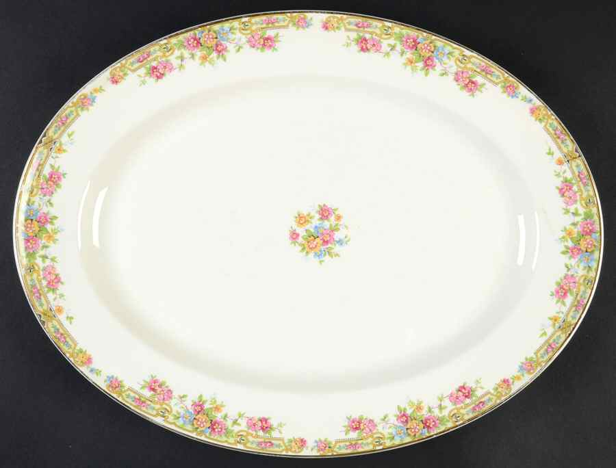 KNO39 15" Oval Serving Platter by Edwin Knowles-1