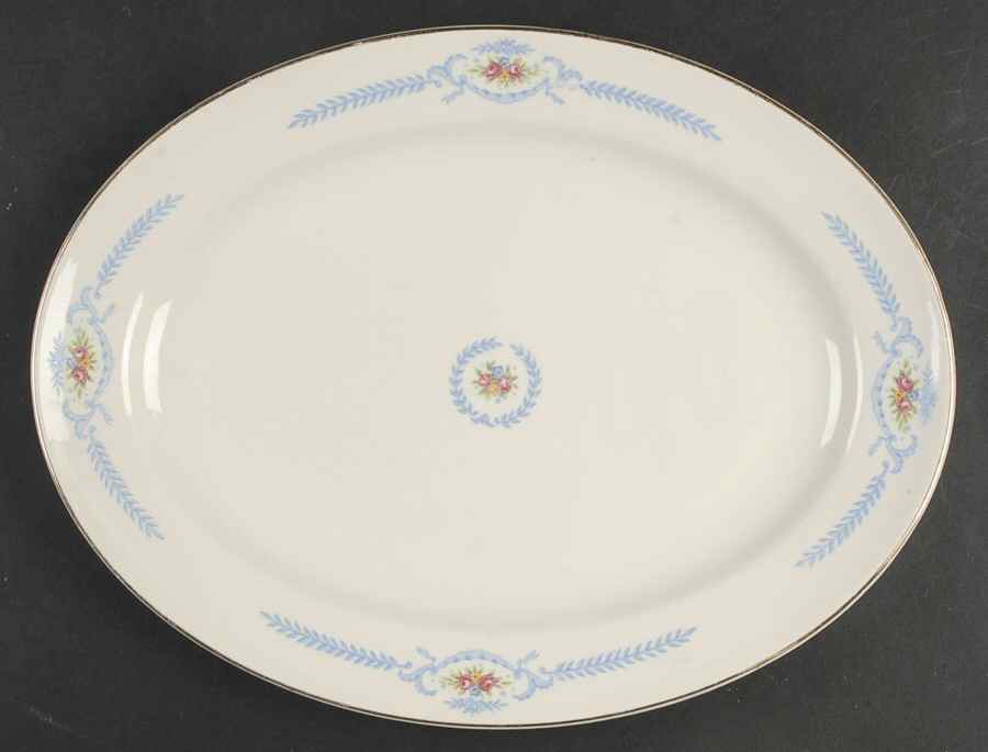 KNO4 13" Oval Serving Platter by Edwin Knowles-1