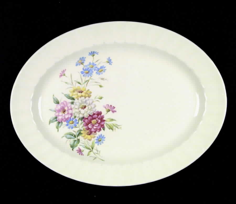 KNO48 14" Oval Serving Platter by Edwin Knowles-1