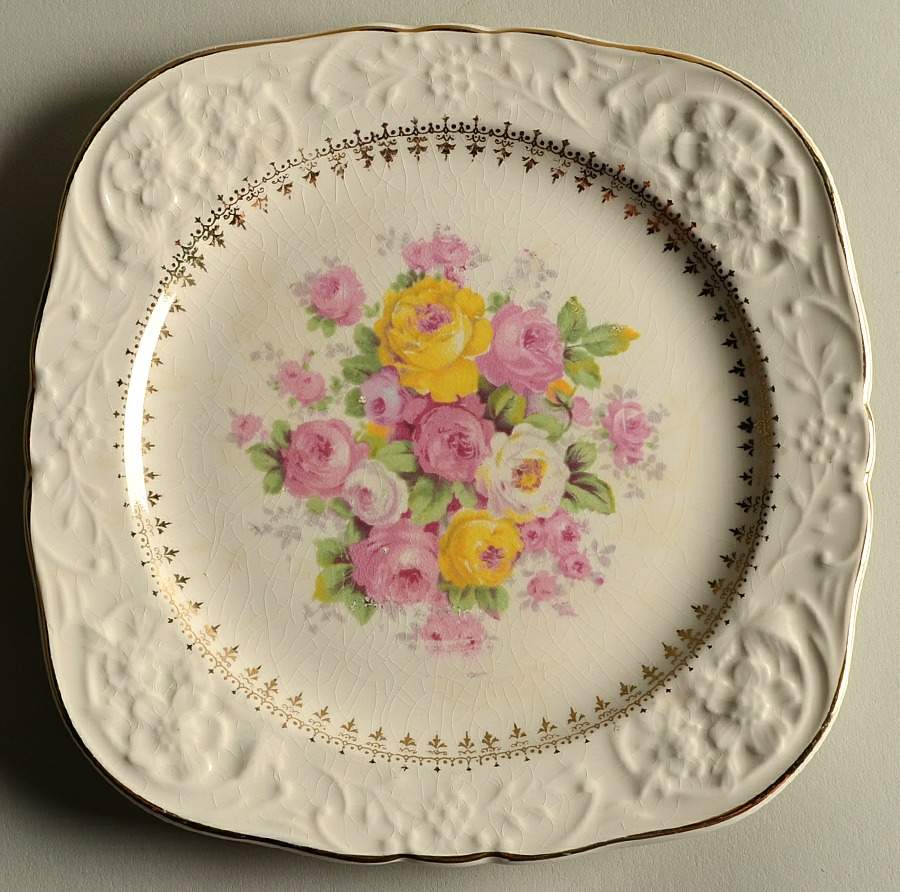 KNO54 Square Salad Plate by Edwin Knowles-1
