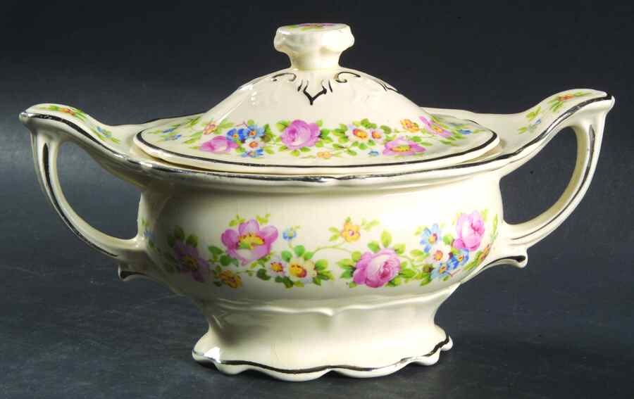 304C1 Sugar Bowl & Lid by Edwin Knowles-1
