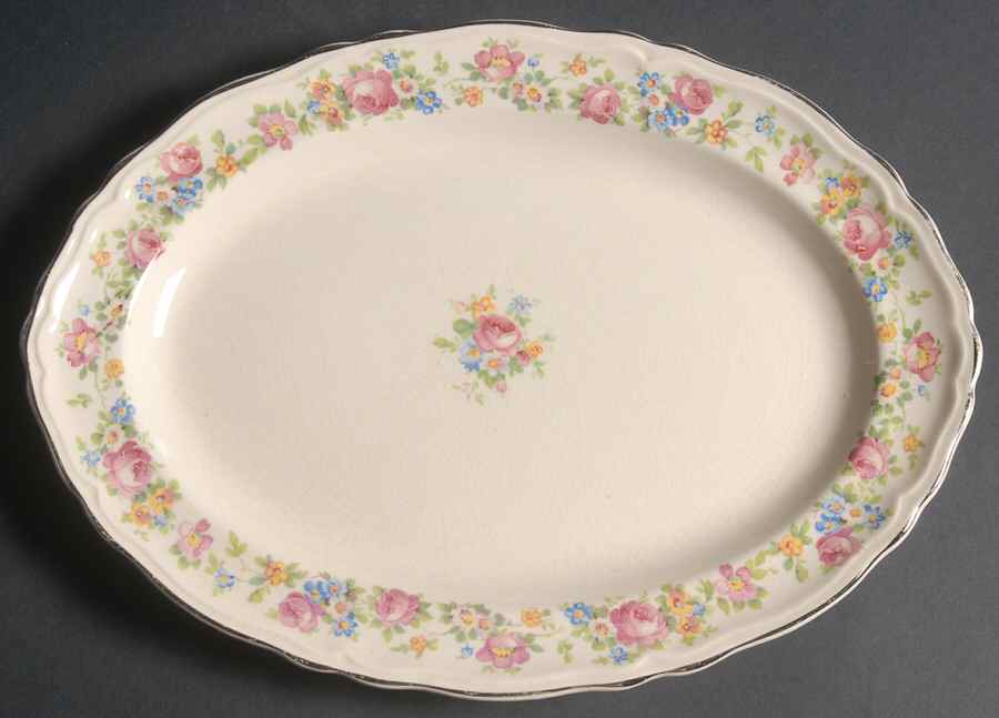 304C1 12" Oval Serving Platter by Edwin Knowles-1