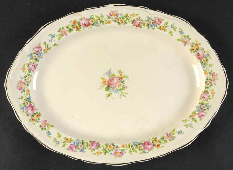 304C1 11" Oval Serving Platter by Edwin Knowles-1