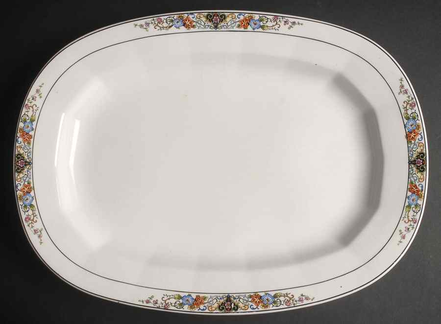 KNO97 15" Oval Serving Platter by Edwin Knowles-1
