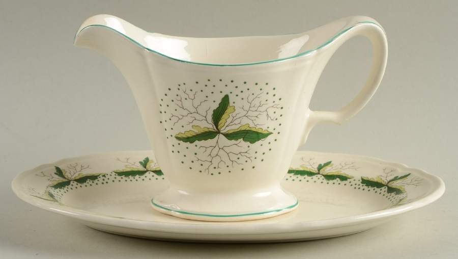 Leaf Dance Gravy Boat & Underplate by Edwin Knowles-1