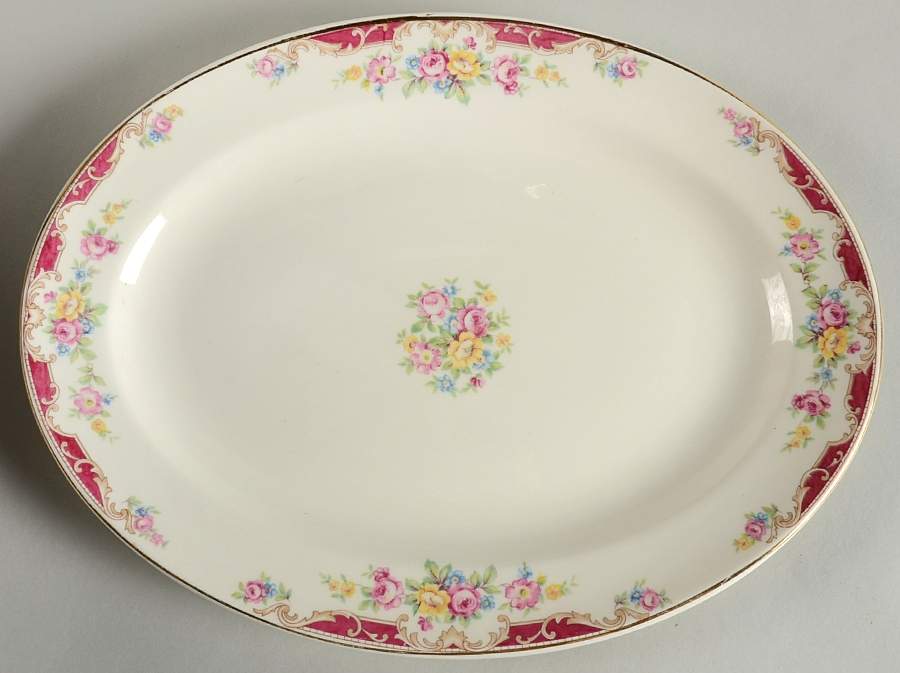 Lido 11" Oval Serving Platter by Edwin Knowles-1