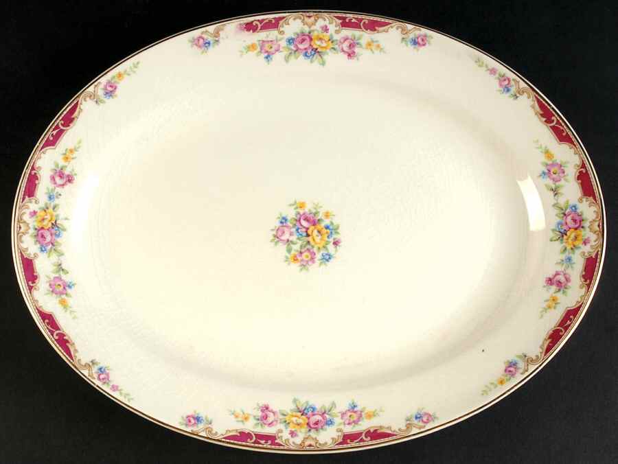 Lido 13" Oval Serving Platter by Edwin Knowles-1