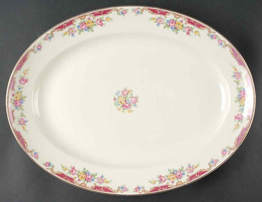 Lido 15" Oval Serving Platter by Edwin Knowles-1