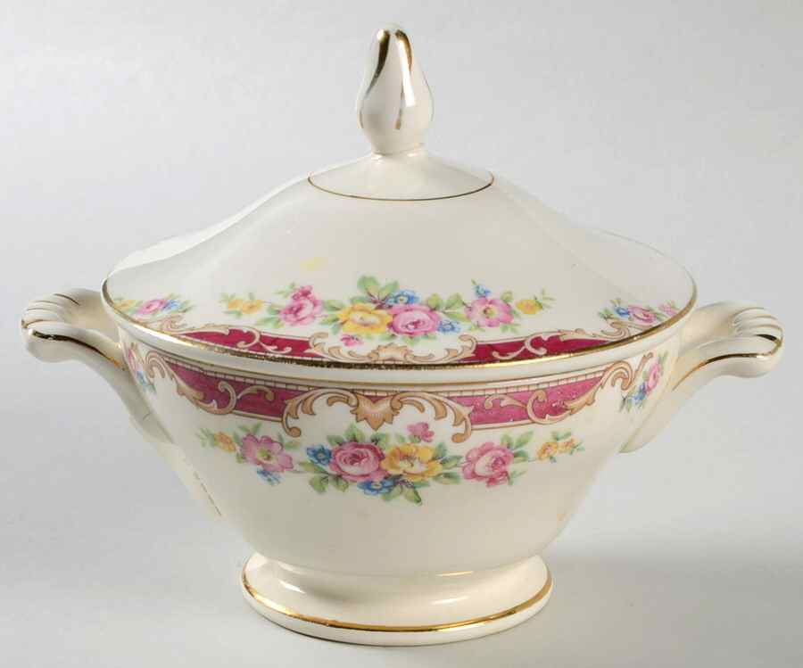 Lido Sugar Bowl & Lid by Edwin Knowles-1