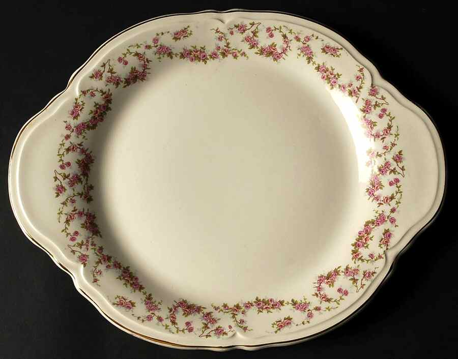 Lorraine 13" Oval Serving Platter by Edwin Knowles-1