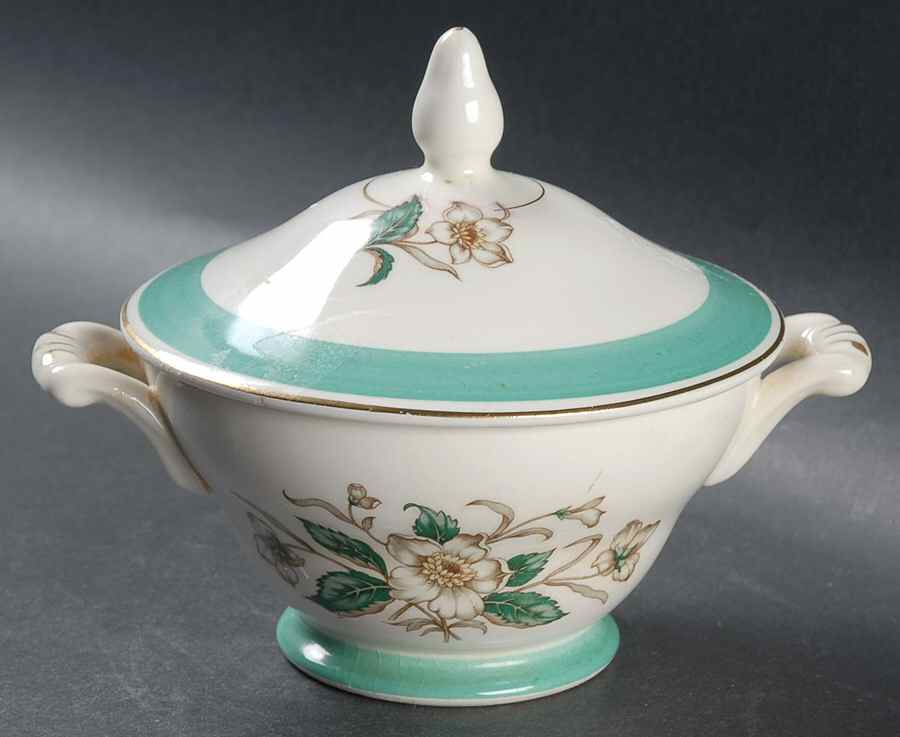 Magnolia Sugar Bowl & Lid by Edwin Knowles-1