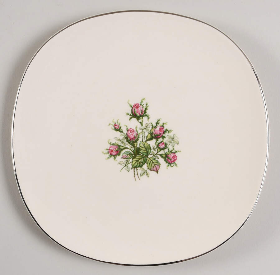 Moss Rose Salad Plate by Edwin Knowles-1