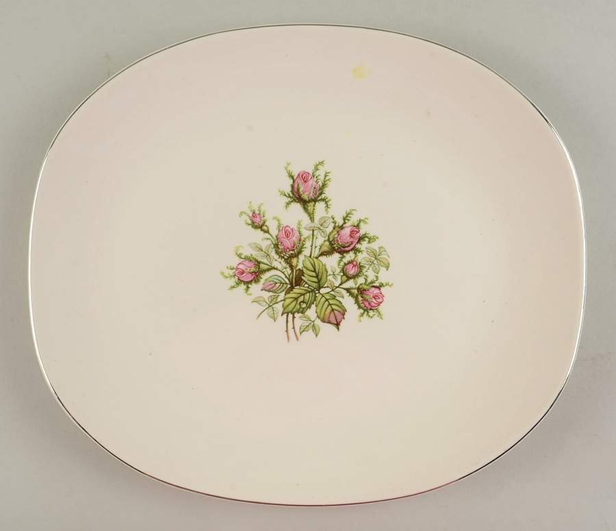 Moss Rose 12" Oval Serving Platter by Edwin Knowles-1