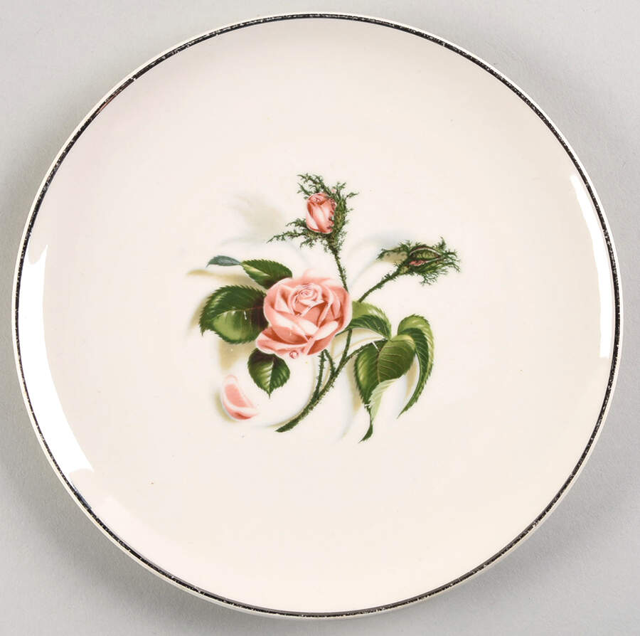 Moss Rose Salad Plate by Edwin Knowles-1