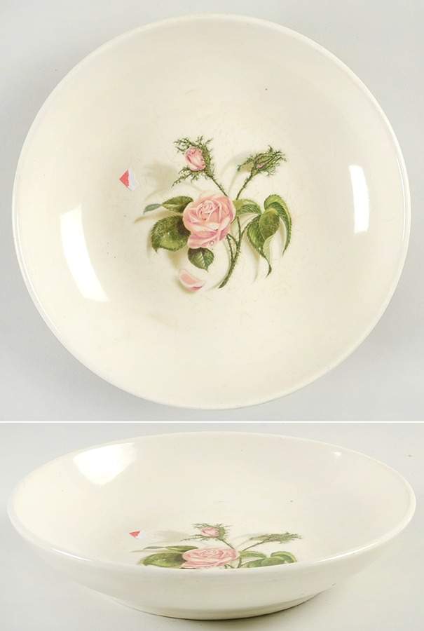 Moss Rose Coupe Soup Bowl by Edwin Knowles-1