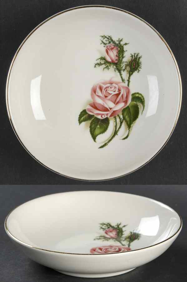 Moss Rose Fruit/Dessert (Sauce) Bowl by Edwin Knowles-1