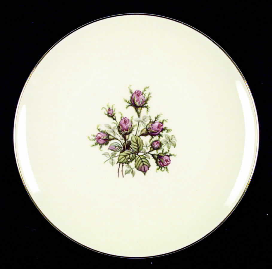 Moss Rose (Gold Trim) Dinner Plate by Edwin Knowles-1