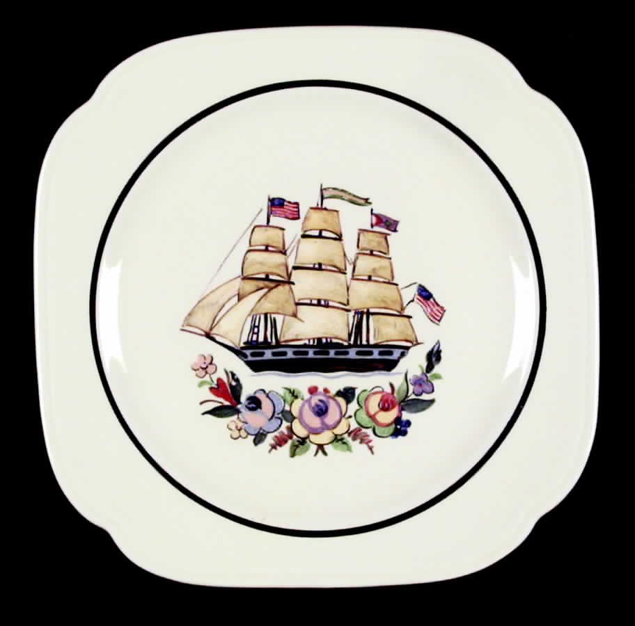 Nantucket Square Salad Plate by Edwin Knowles-1