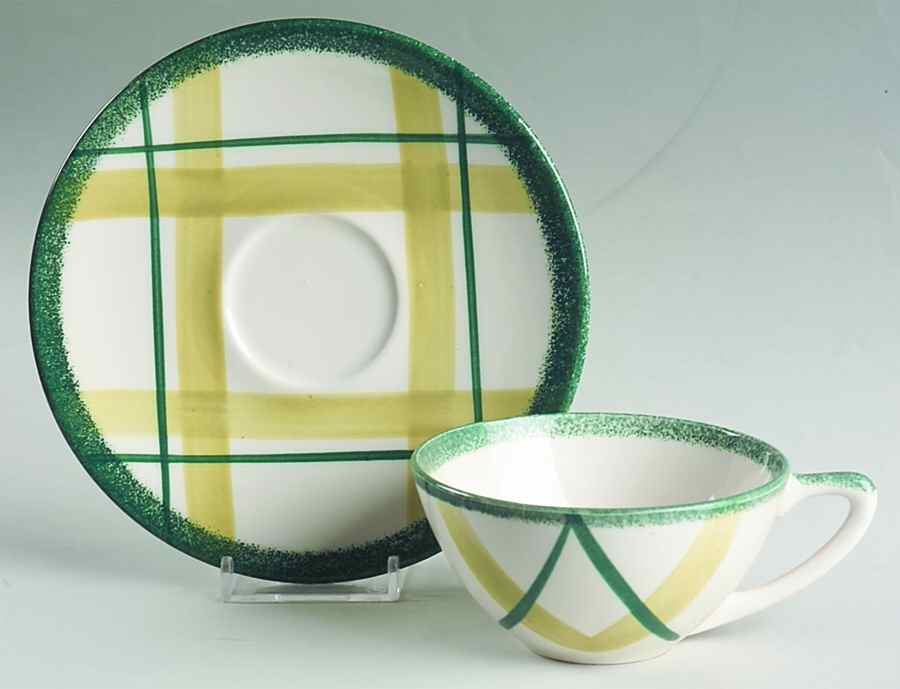 Pasadena Flat Cup & Saucer Set by Edwin Knowles-1