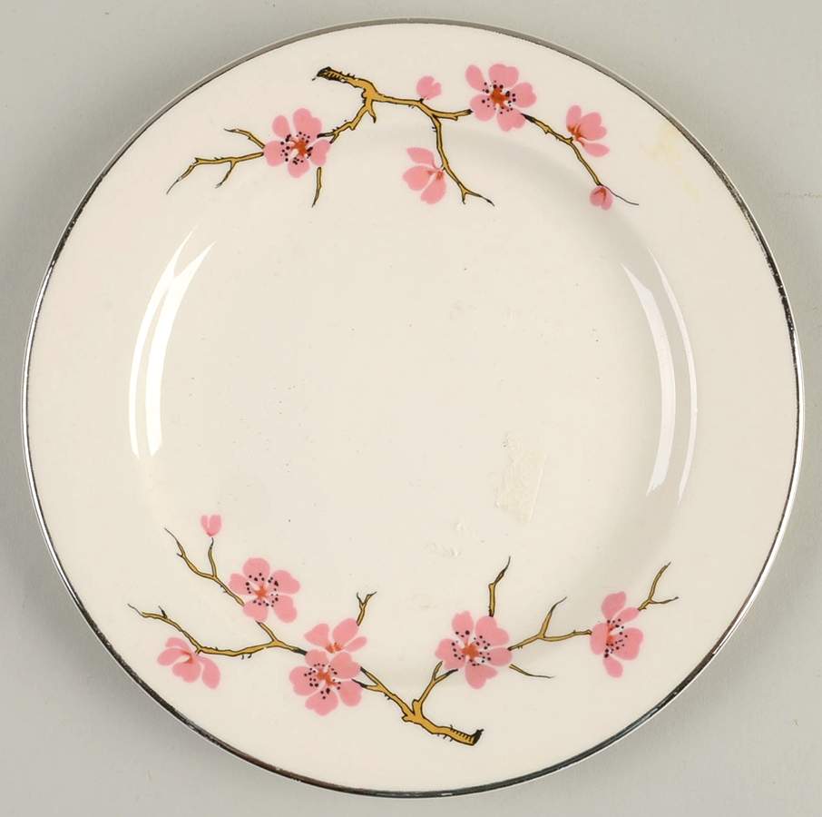 Peach Blossom Bread & Butter Plate by Edwin Knowles-1