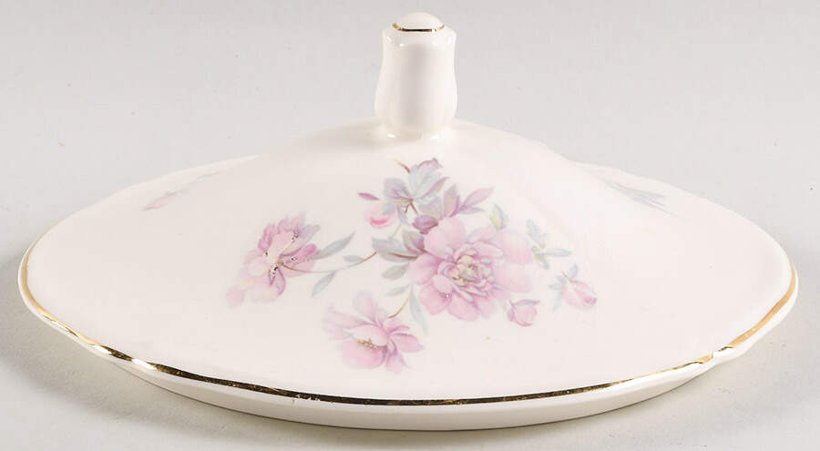 Peony Lid for Oval Vegetable by Edwin Knowles-1