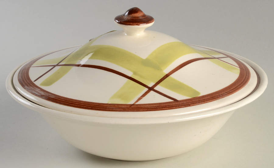 Plaid Round Covered Vegetable by Edwin Knowles-1
