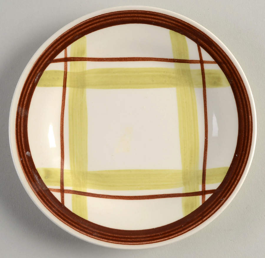 Plaid Bread & Butter Plate by Edwin Knowles-1