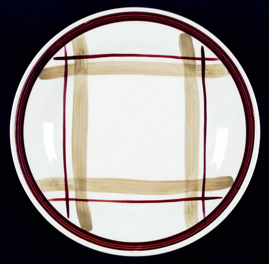 Plaid Dinner Plate by Edwin Knowles-1