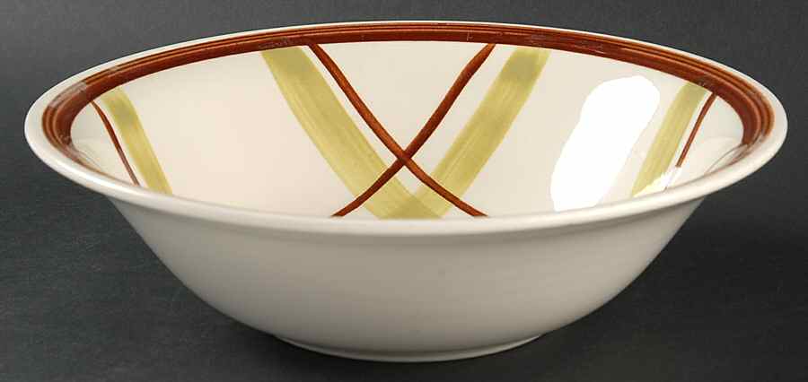 Plaid 8" Round Vegetable Bowl by Edwin Knowles-1