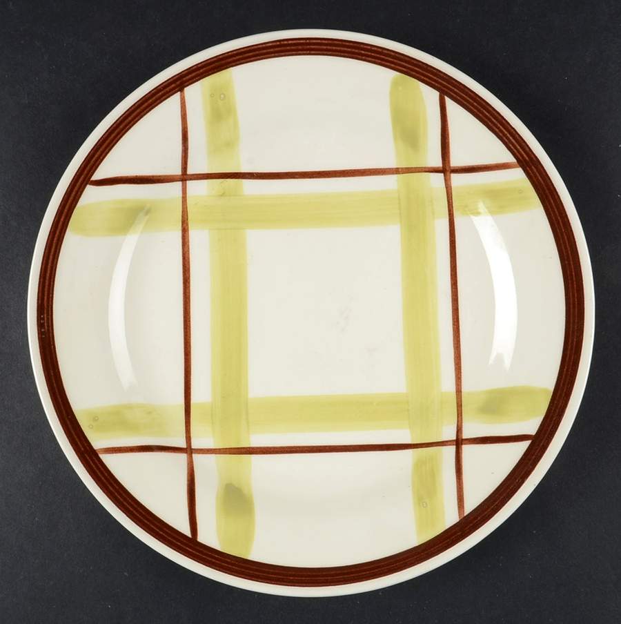Plaid Luncheon Plate by Edwin Knowles-1