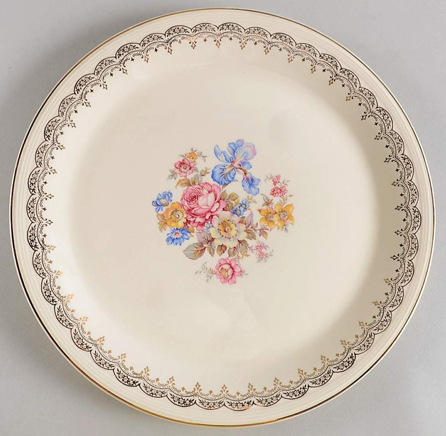 Priscilla 12" Chop Plate (Round Platter) by Edwin Knowles-1