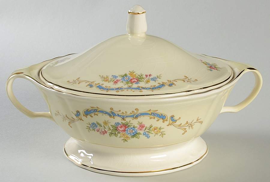 Princess (Blue) Round Covered Vegetable by Edwin Knowles-1