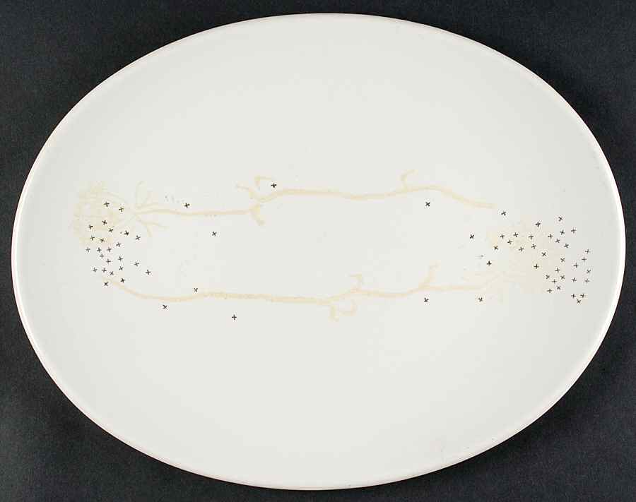 Queen Anne's Lace 13" Oval Serving Platter by Edwin Knowles-1