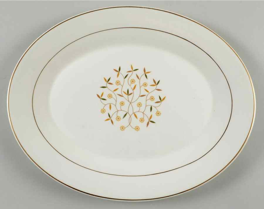 Rhondo 12" Oval Serving Platter by Edwin Knowles-1