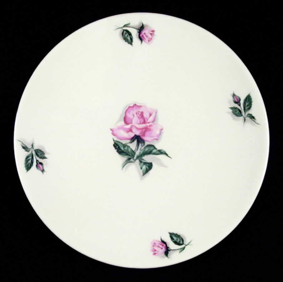 Rose and Leaf Bread & Butter Plate by Edwin Knowles-1