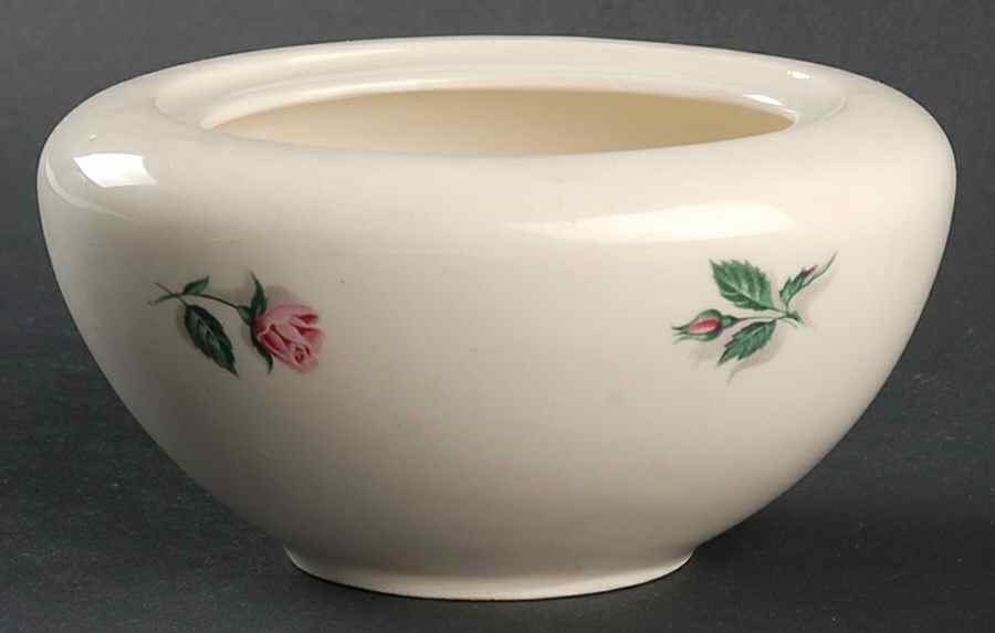 Rose and Leaf Sugar Bowl No Lid by Edwin Knowles-1