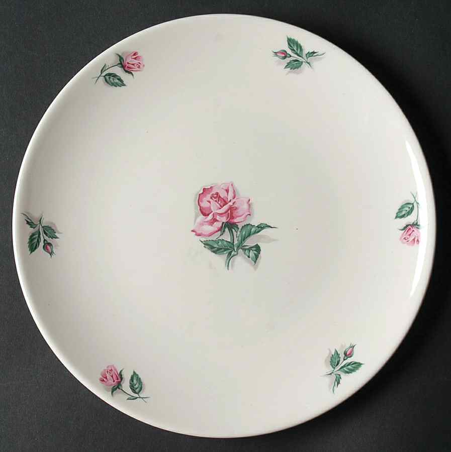 Rose and Leaf Salad Plate by Edwin Knowles-1