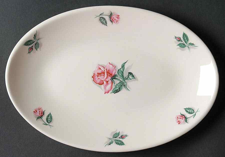 Rose and Leaf Underplate for Gravy Boat by Edwin Knowles-1