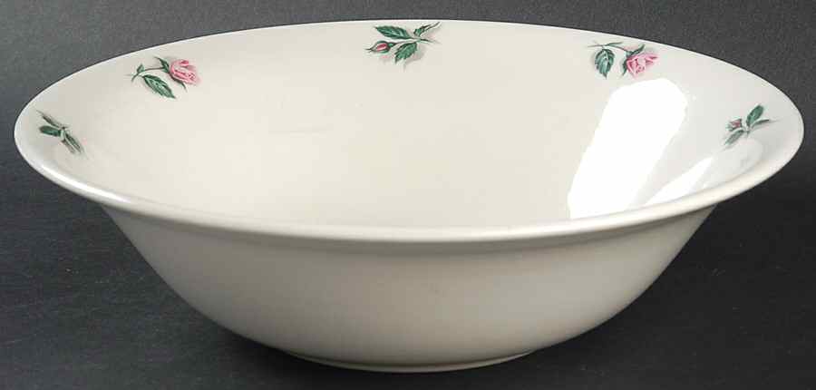 Rose and Leaf 9" Round Vegetable Bowl by Edwin Knowles-1