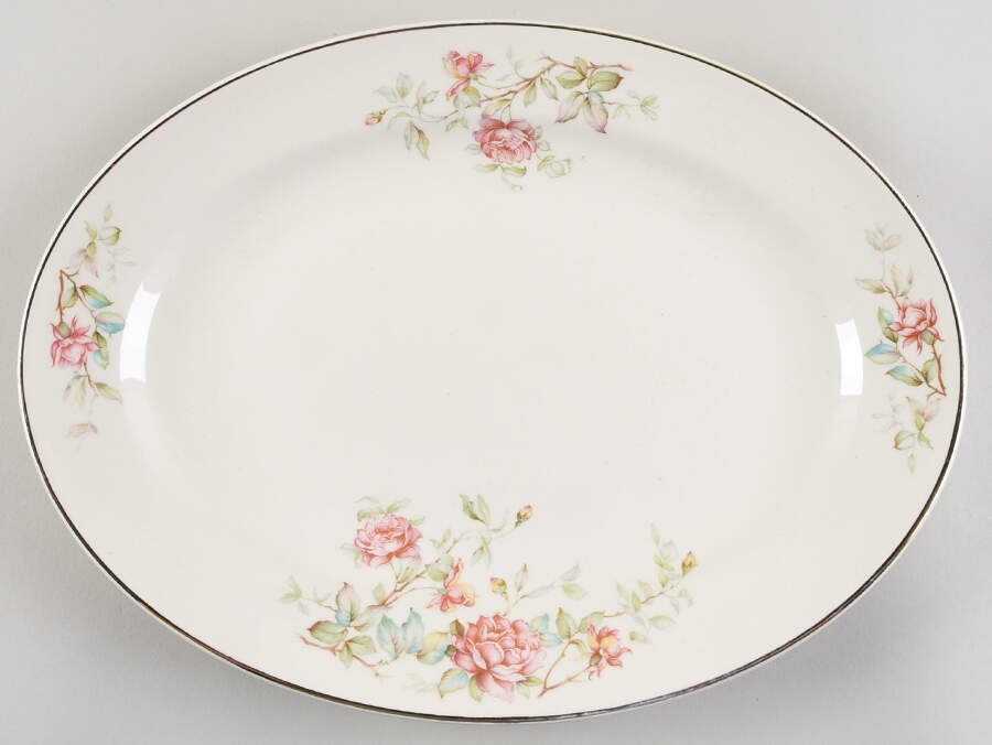Romance 13" Oval Serving Platter by Edwin Knowles-1