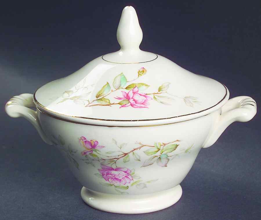 Romance Sugar Bowl & Lid by Edwin Knowles-1