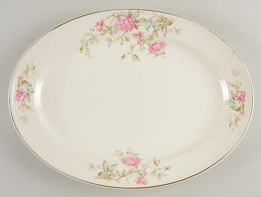 Romance 14" Oval Serving Platter by Edwin Knowles-1