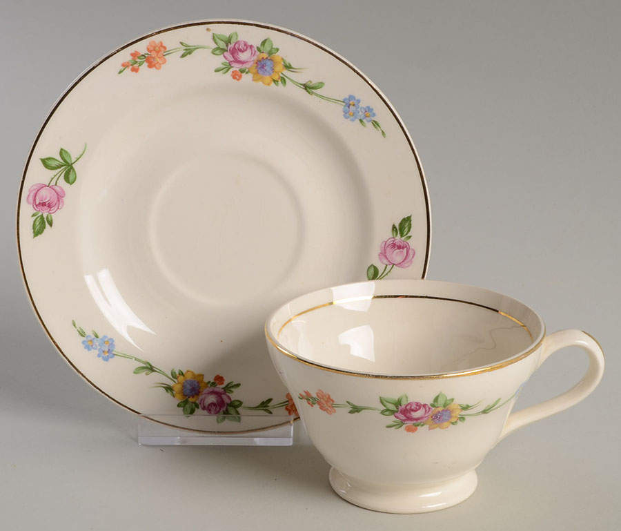 Serenade Footed Cup & Saucer Set by Edwin Knowles-1