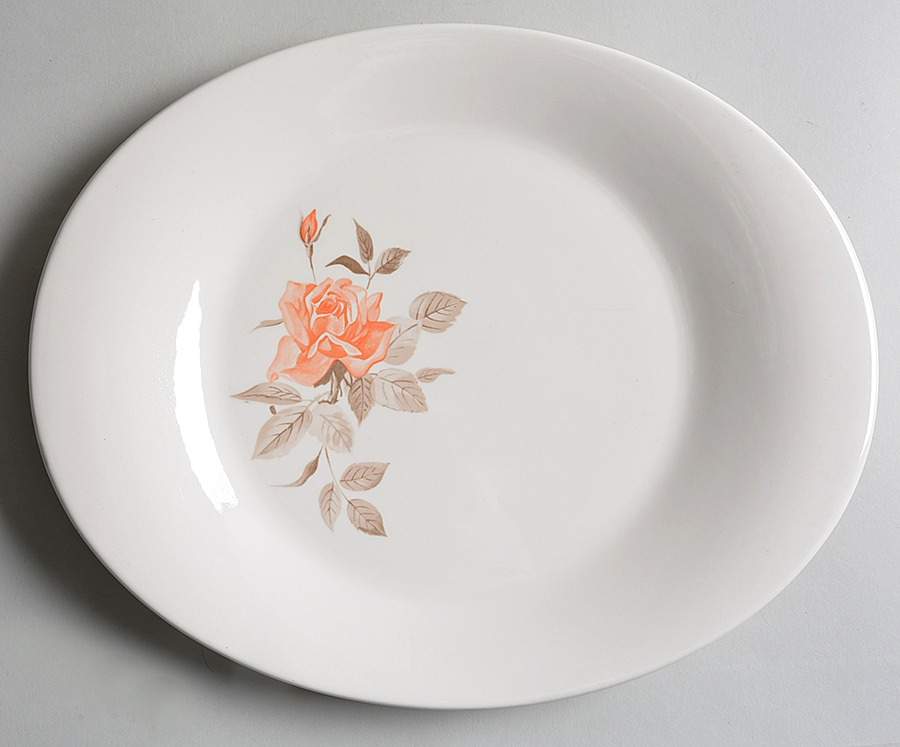 Serenade 12" Oval Serving Platter by Edwin Knowles-1