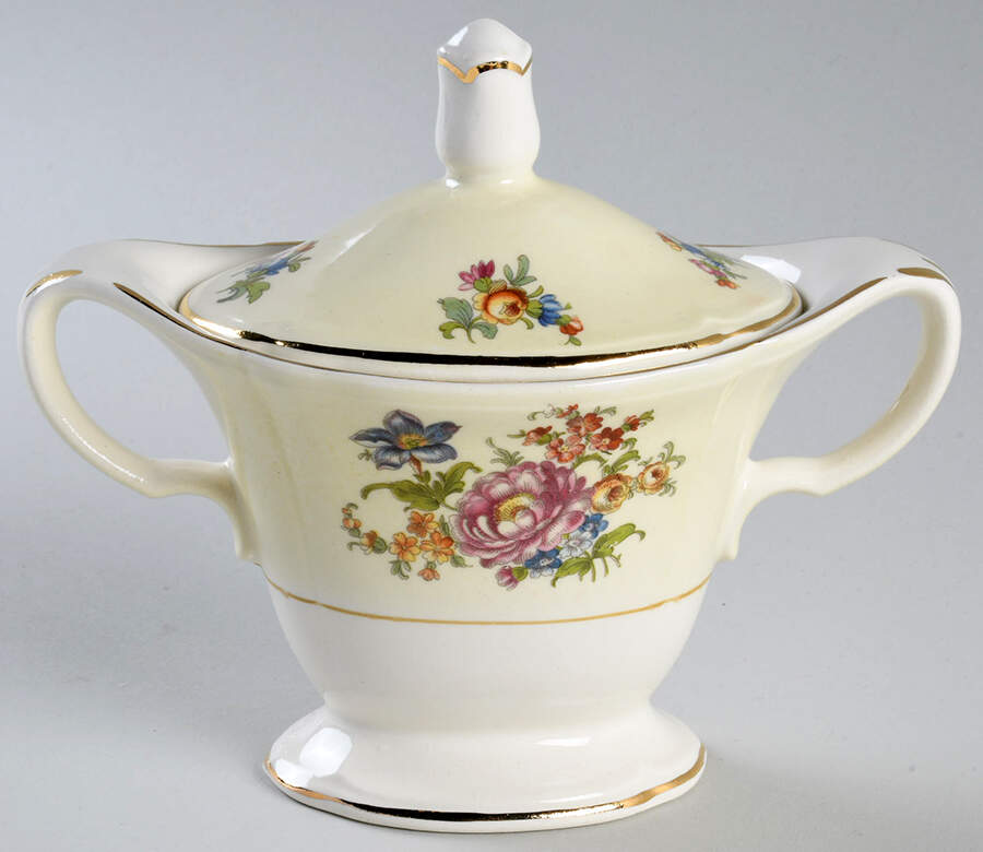 Seville Sugar Bowl & Lid by Edwin Knowles-1
