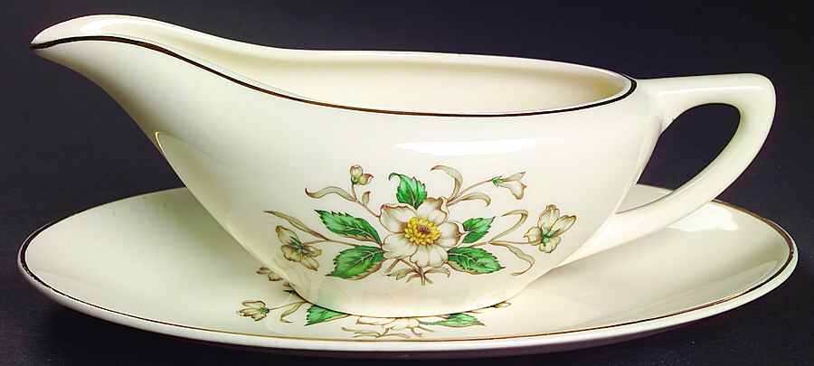 Sharon Gravy Boat & Underplate/Relish by Edwin Knowles-1
