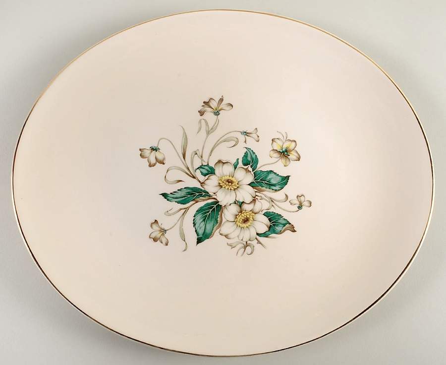 Sharon 14" Oval Serving Platter by Edwin Knowles-1