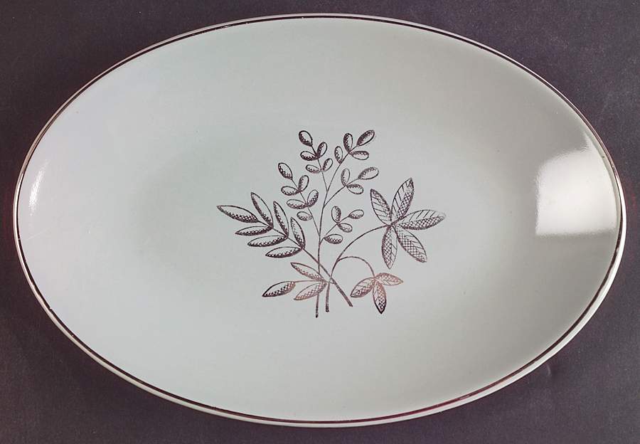 Silver Spray Relish/Gravy Underplate by Edwin Knowles-1