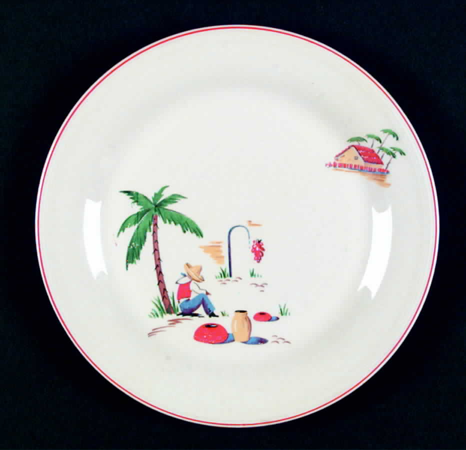 Sleeping Mexican Luncheon Plate by Edwin Knowles-1