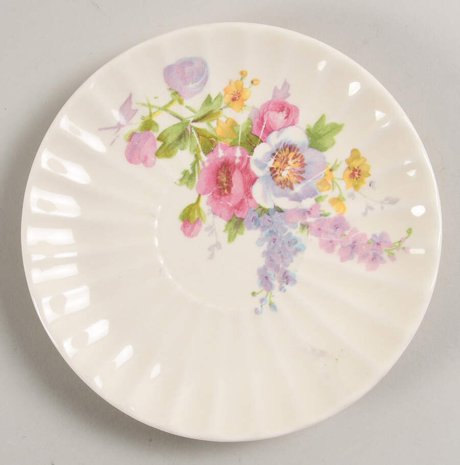 Spring Bouquet Saucer for Flat Cup by Edwin Knowles-1